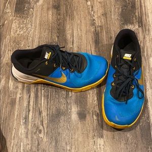 Nike Metcon 2 Blue Yellow and Gold Men’s 11